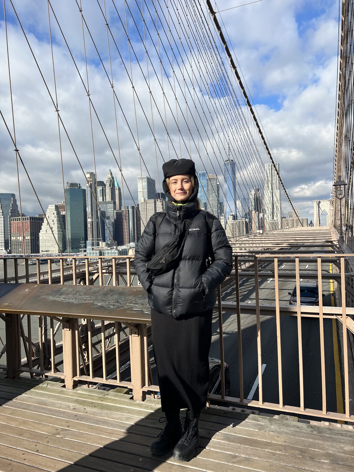 On the Brooklyn Bridge, New York