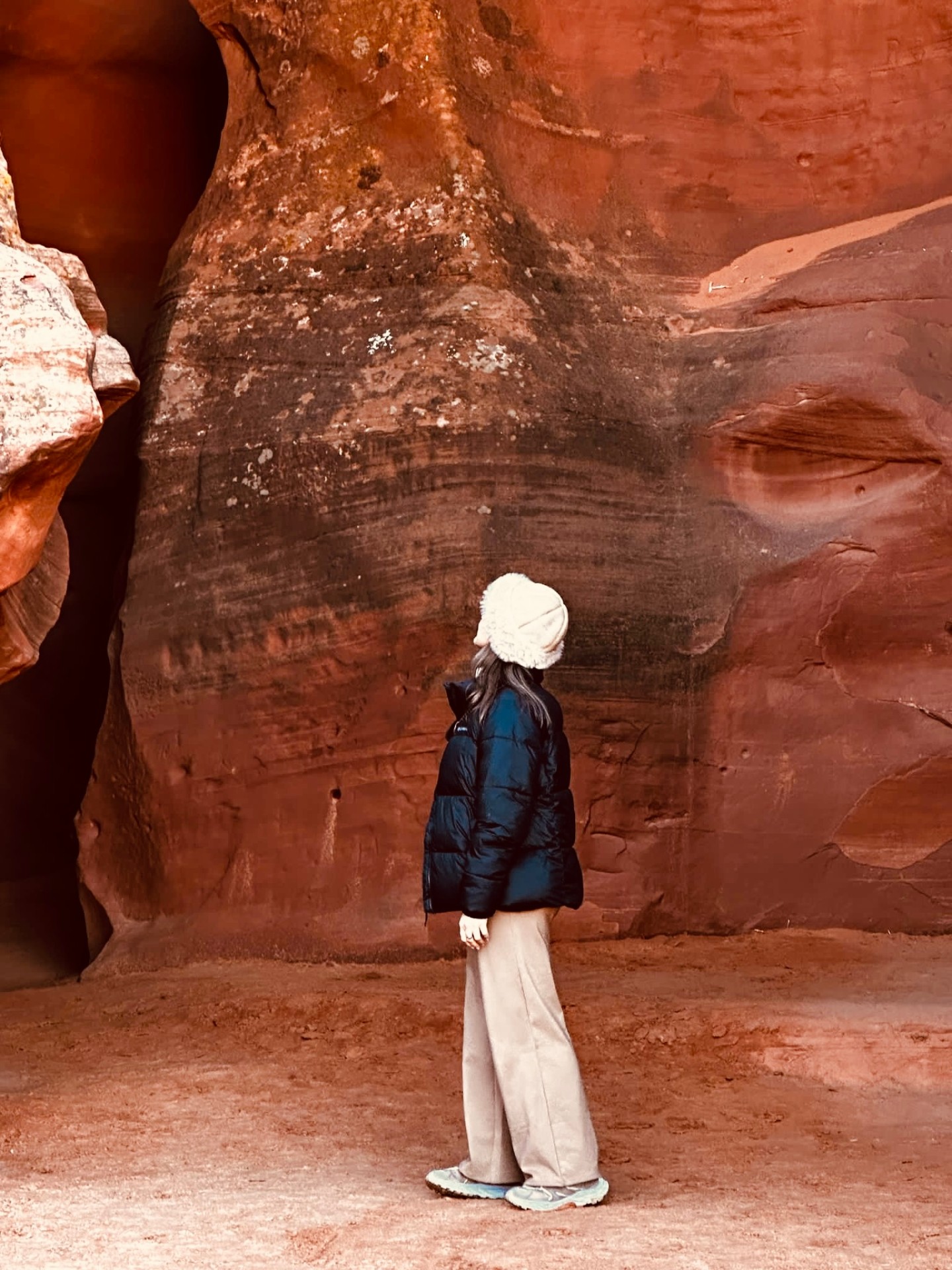 Inside a slot canyon in Arizona
