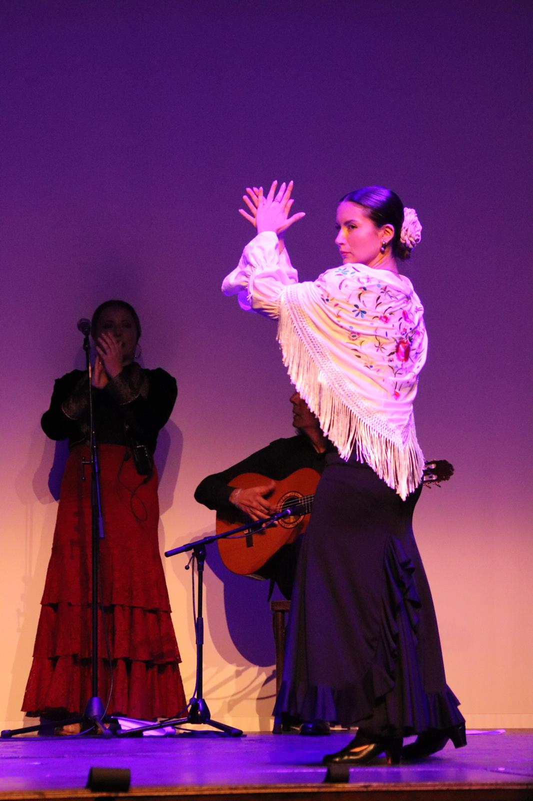 Performing flamenco on stage